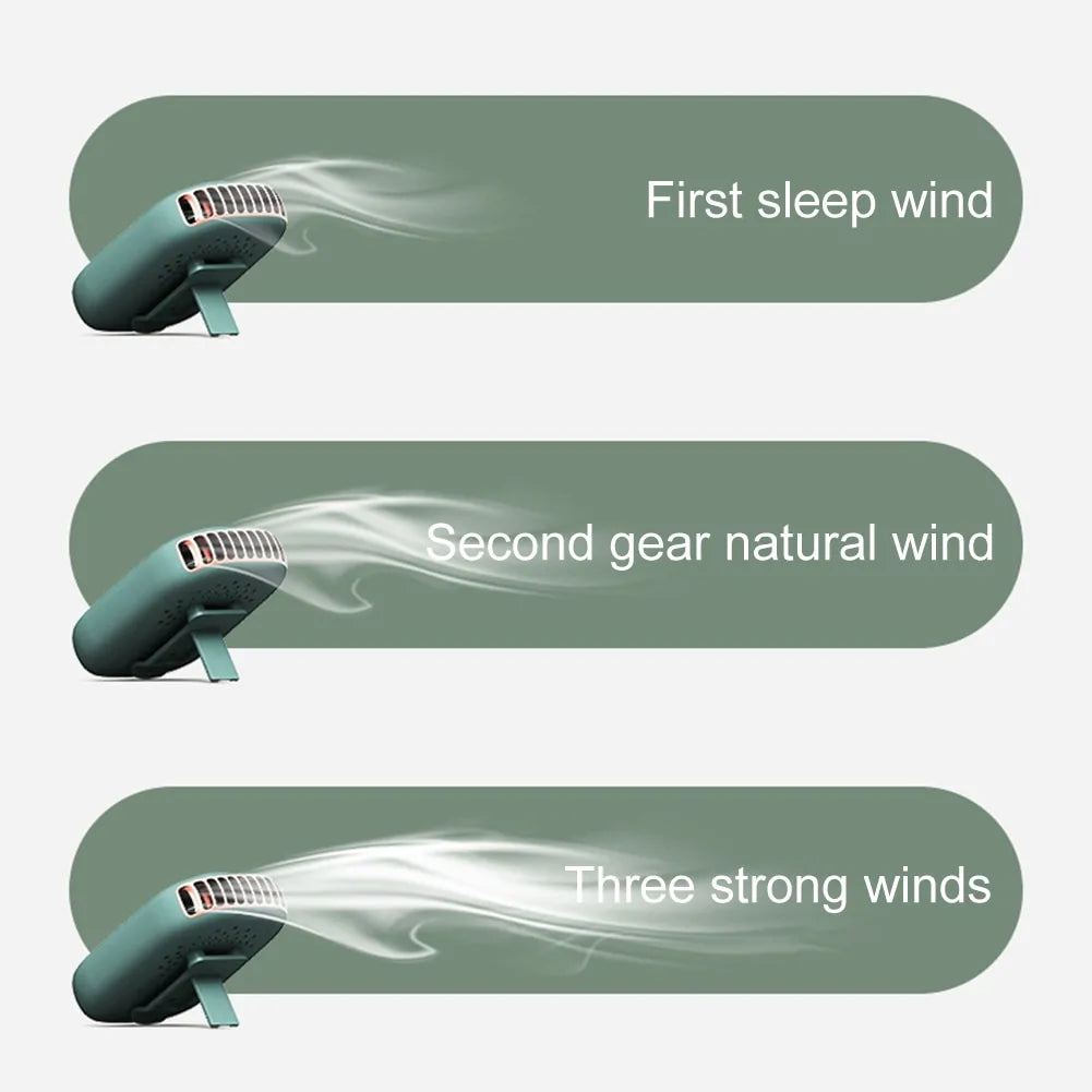 Ventilateur de Cou Sans Pales Portable Silencieux Mains Libres USB